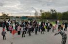 Ветеран МВД провел утреннюю зарядку со школьниками с. Новопокровка